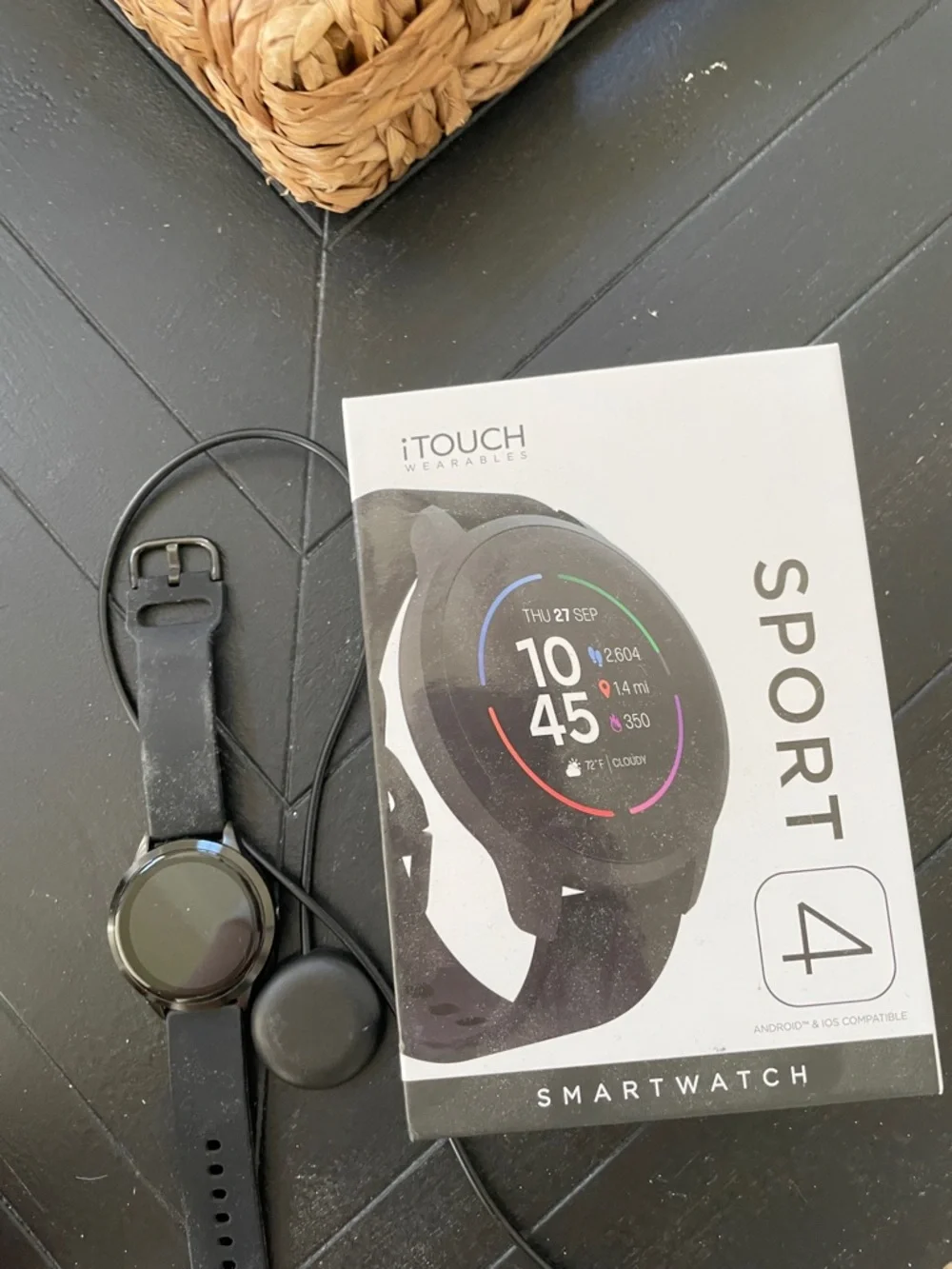 iTouch Sport 4 Black Smartwatch -